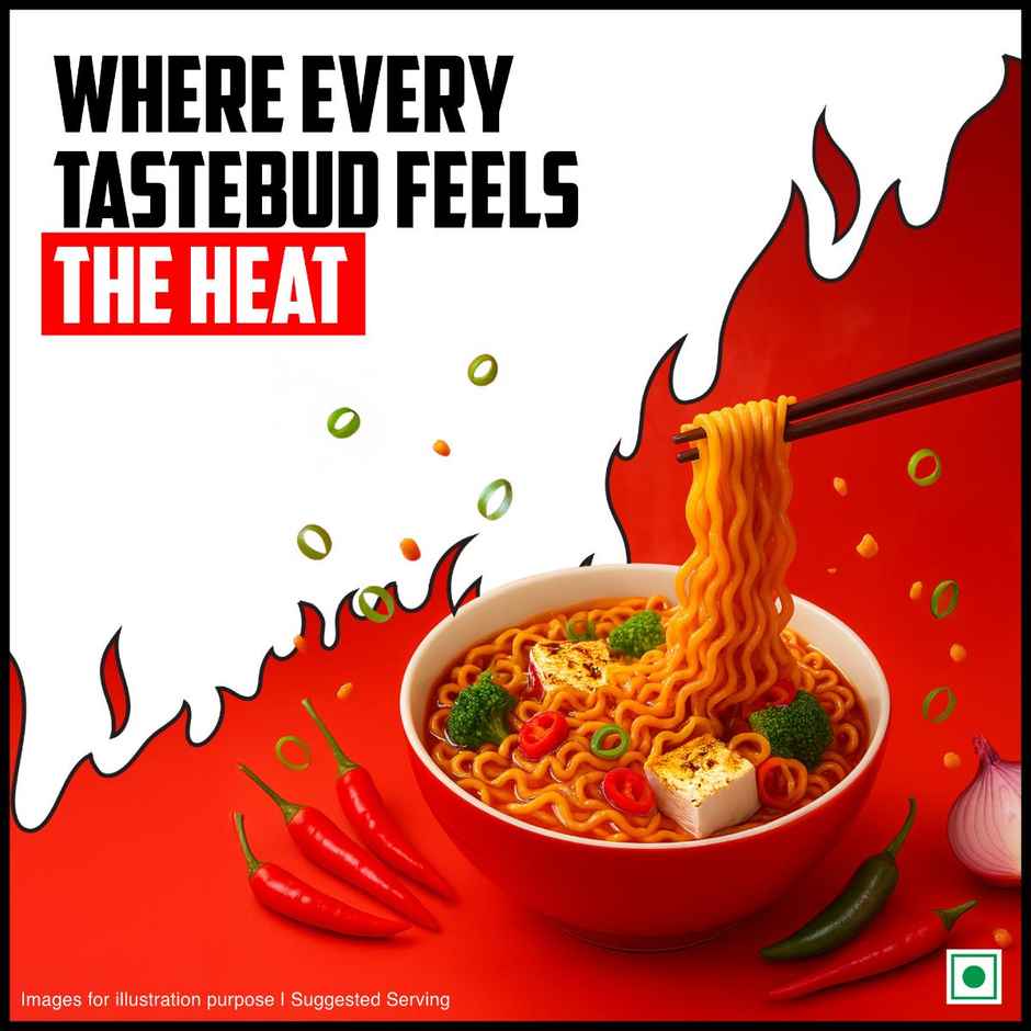 Ching's Korean Spicy Veg Instant Noodles, Veg, It's Hot, It's Spicy, It's Ching's