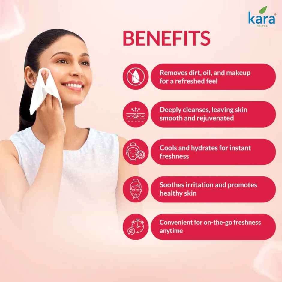 Kara Rose Water Wipes | 25 Pulls Per Pack