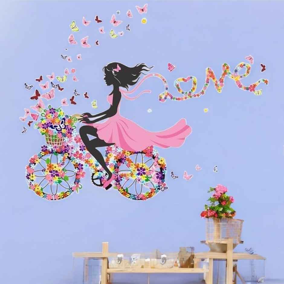 Wollzo 100 cm Cute Love Self Adhesive Sticker