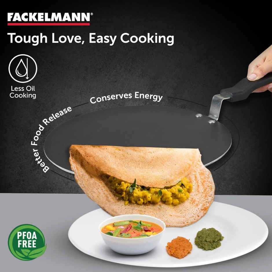 Fackelmann Quartz Nonstick Dosa Tawa Full Flat 30 cm, German Tech, Induction, Dosa Tava, Chila 1.0 PIECE