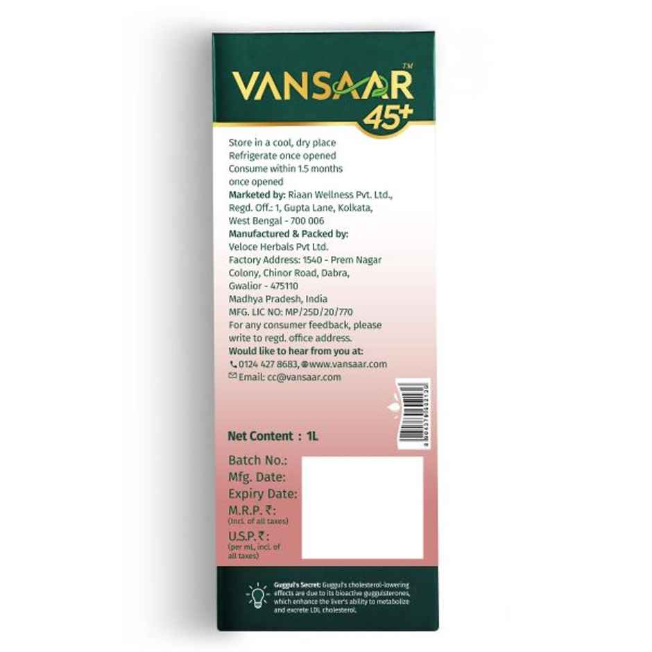 Vansaar 45+ Cholesterol Balance Juice
