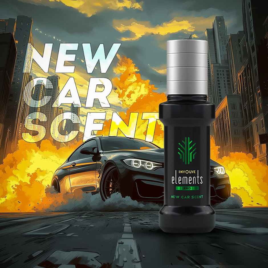 Involve Your Senses Elements Pro-New Car Scent Strong Leather Car Scent Spray With Hanging Card