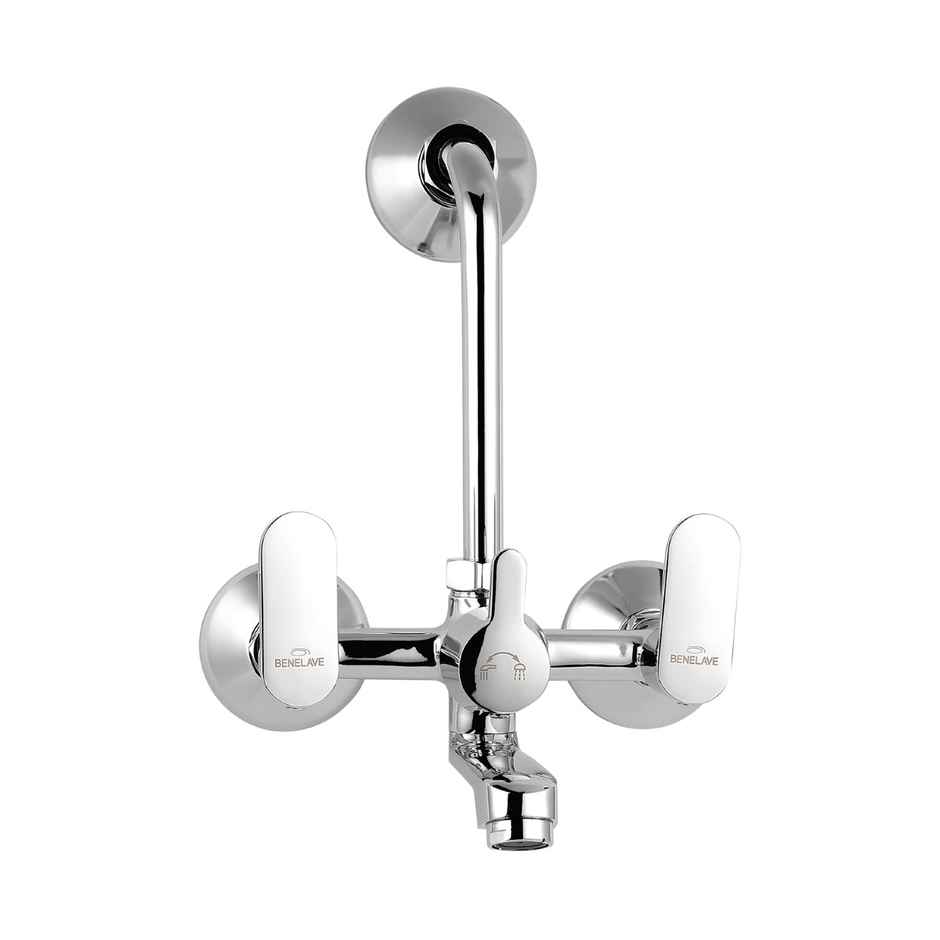 Benelave By Hindware Volga Wall Mixer With Provision For Overhead Shower| Hot And Cold Water Mixer