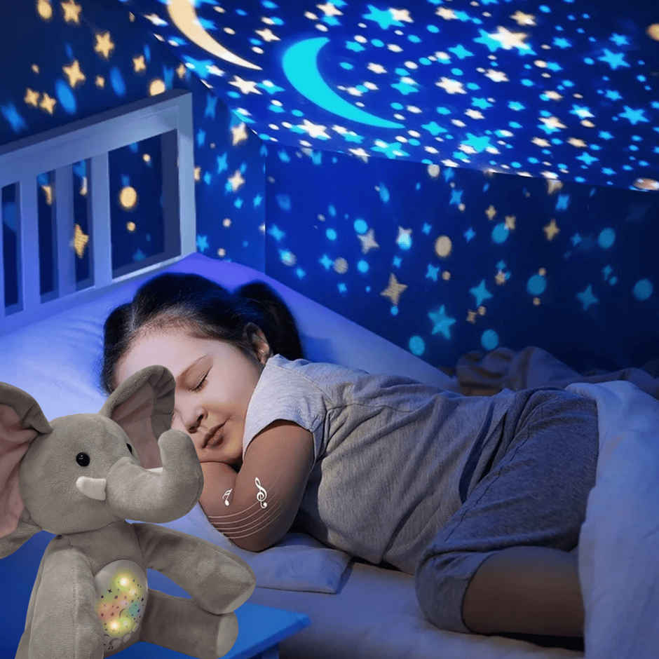 Toytales Elephant | Soft Toy | Star Projector | Lighting Toys | Elephant Toy | Electronic Toys