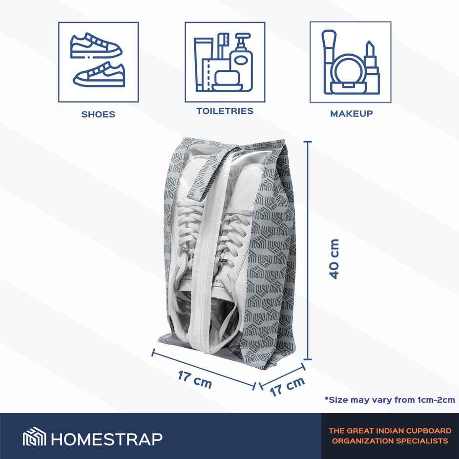 Homestrap Pack Of 4 Non-Woven Shoe Bag