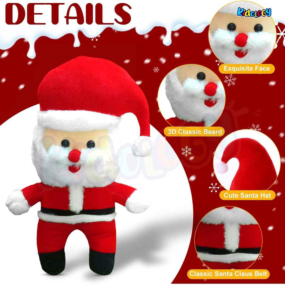 Kidology Christmas Santa Claus Plush Toy - Assorted
