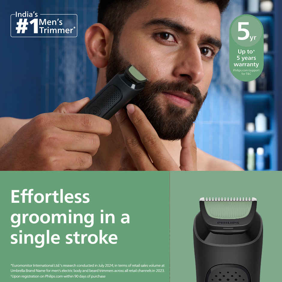Philips MG3917/15 All-in-One Grooming Kit with 8 Attachments for Face, Hair & Body