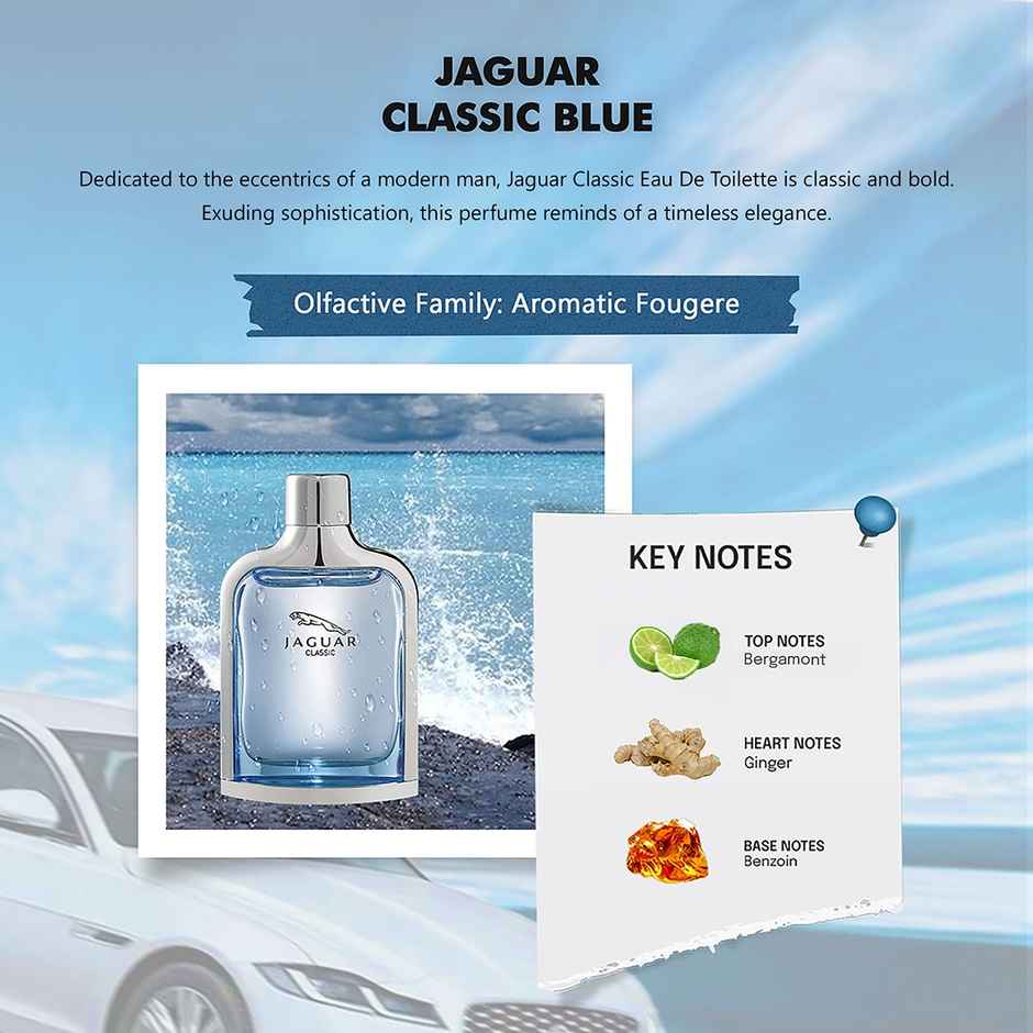Jaguar Classic Blue Eau De Toilette | Everyday Fragrance