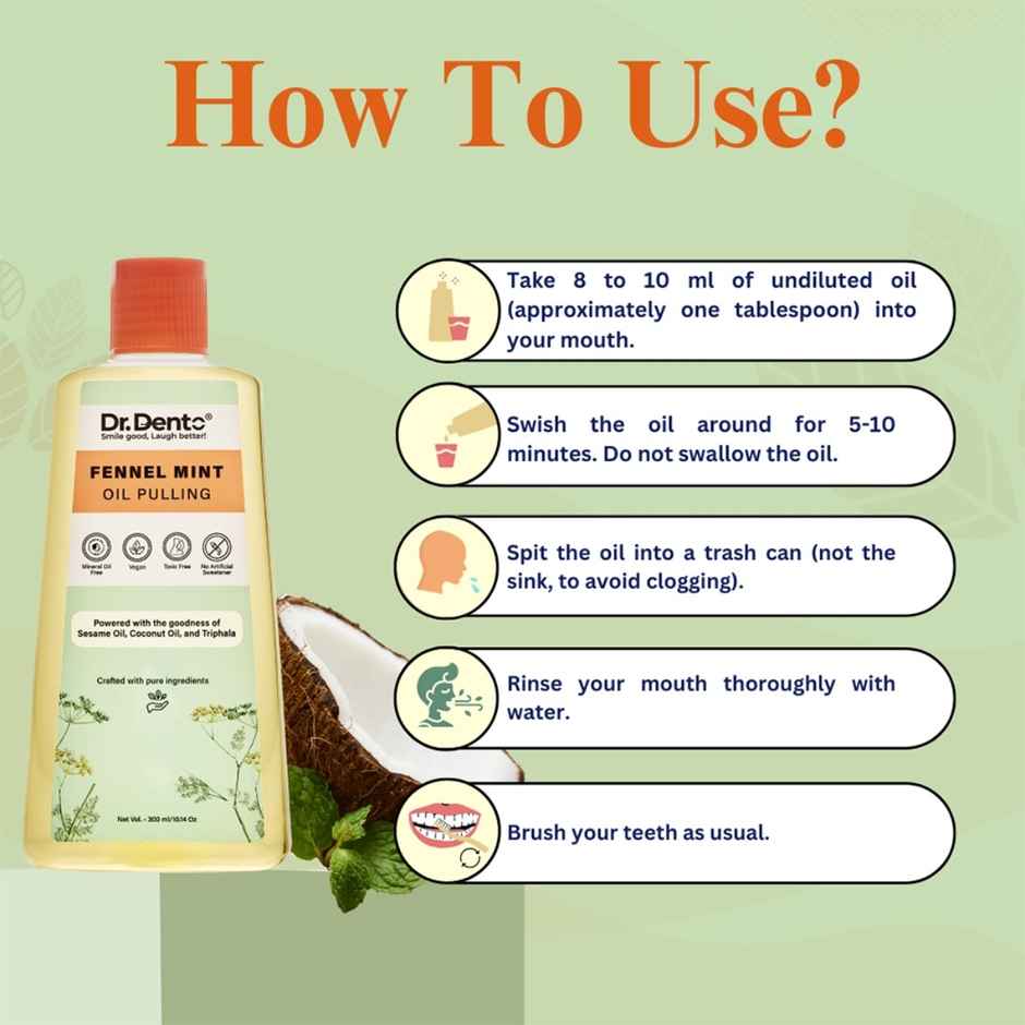 Dr.Dento Fennel Mint Oil Pulling