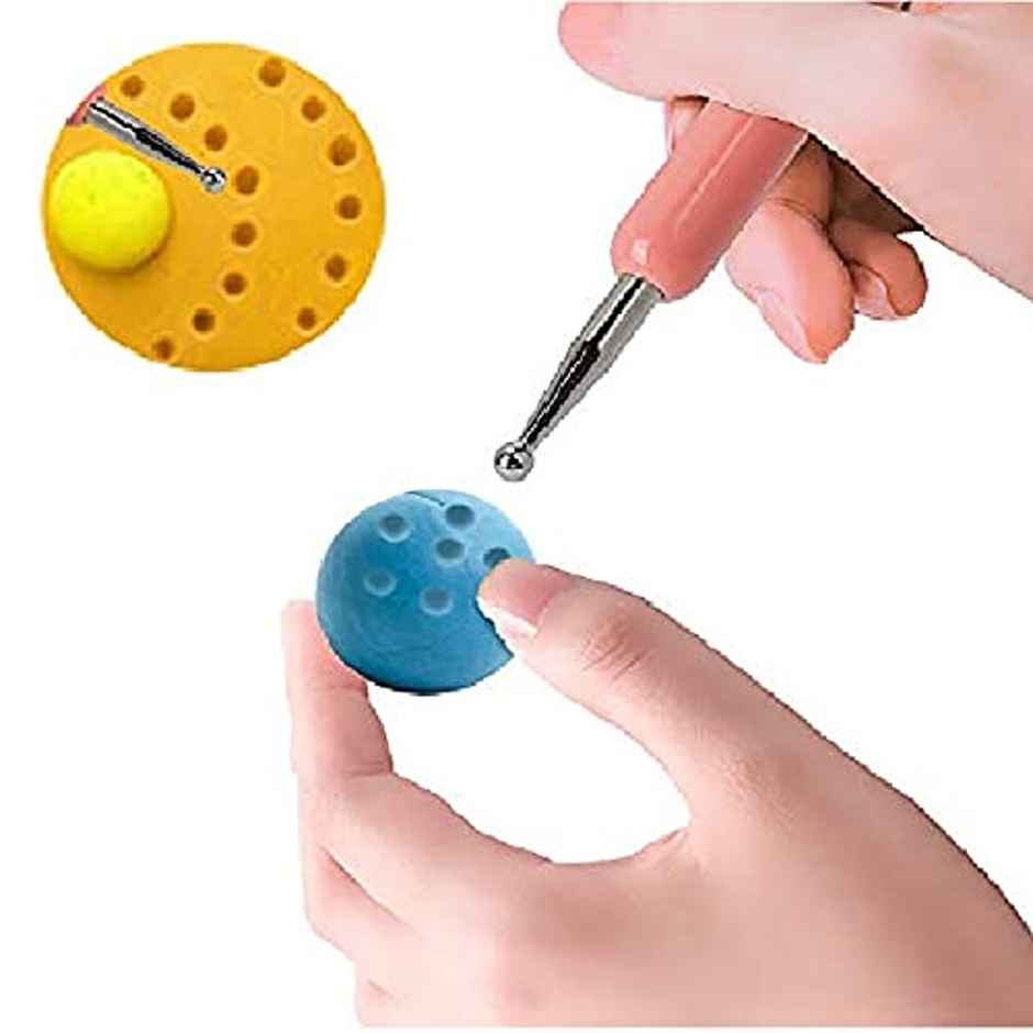 Chrome 5 Piece Embossing Acrylic Dotting Tool Set