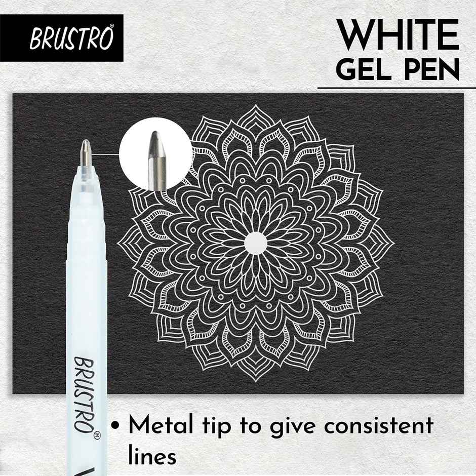 Brustro White Gel Pen Set Of 3