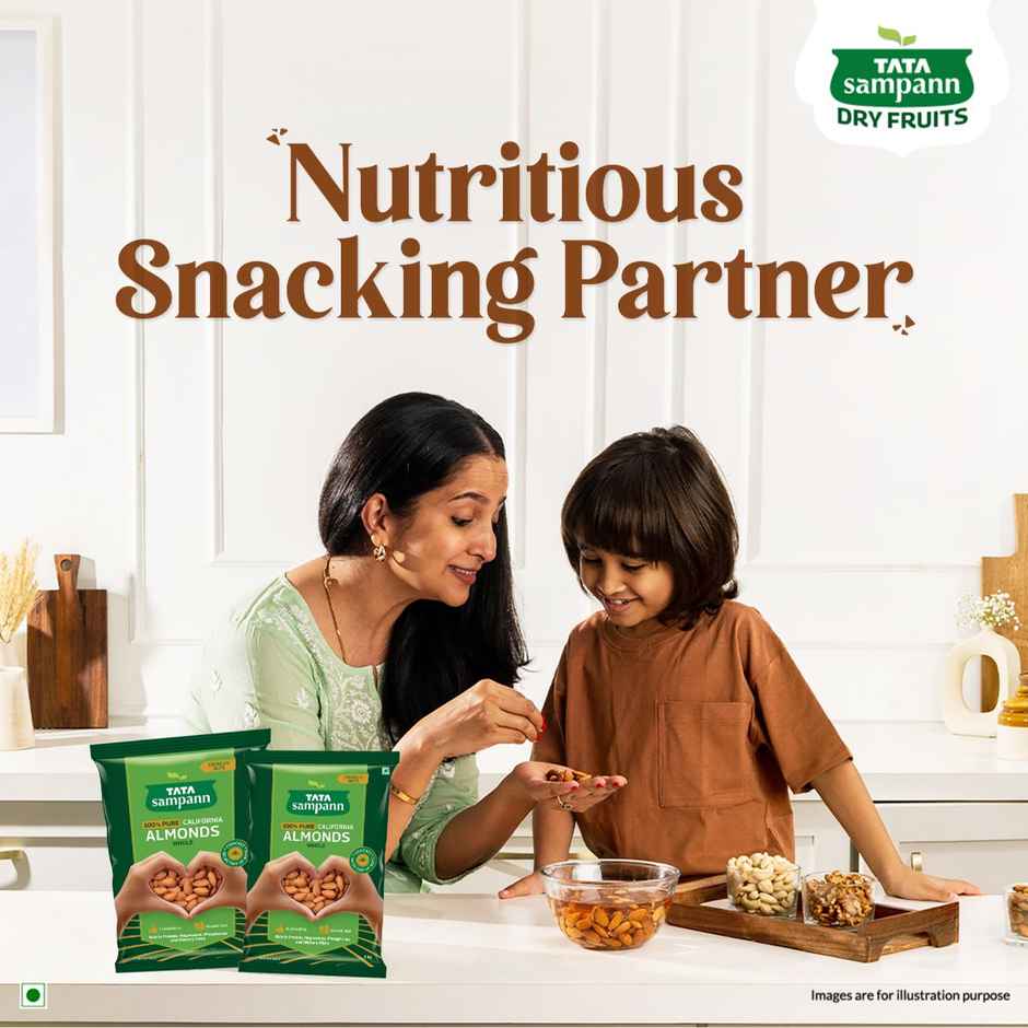 Tata Sampann 100% Pure California Almonds/Badam Giri Whole Premium Quality