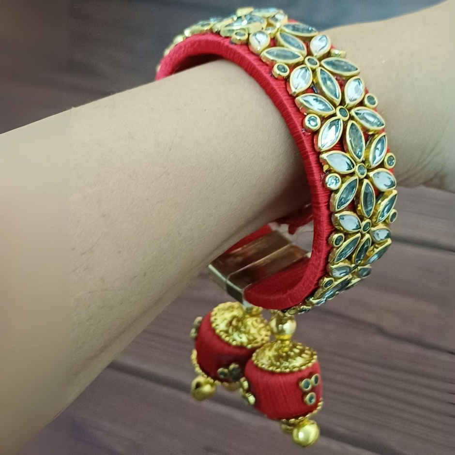 Gold Embellishments and Kundan Work Bangle | Gullak