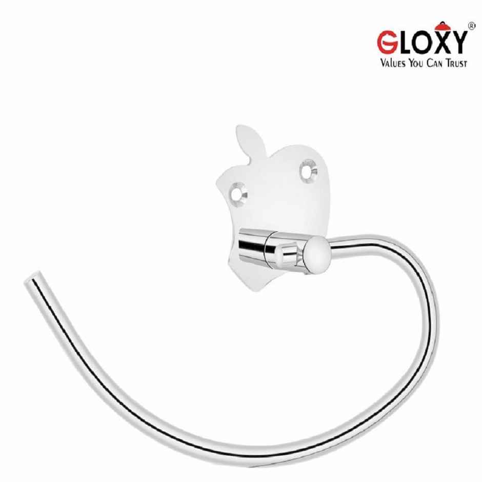 Gloxy Stainless Steel Wall Mounted Napkin Holder & Towel Ring for Bathroom SS304