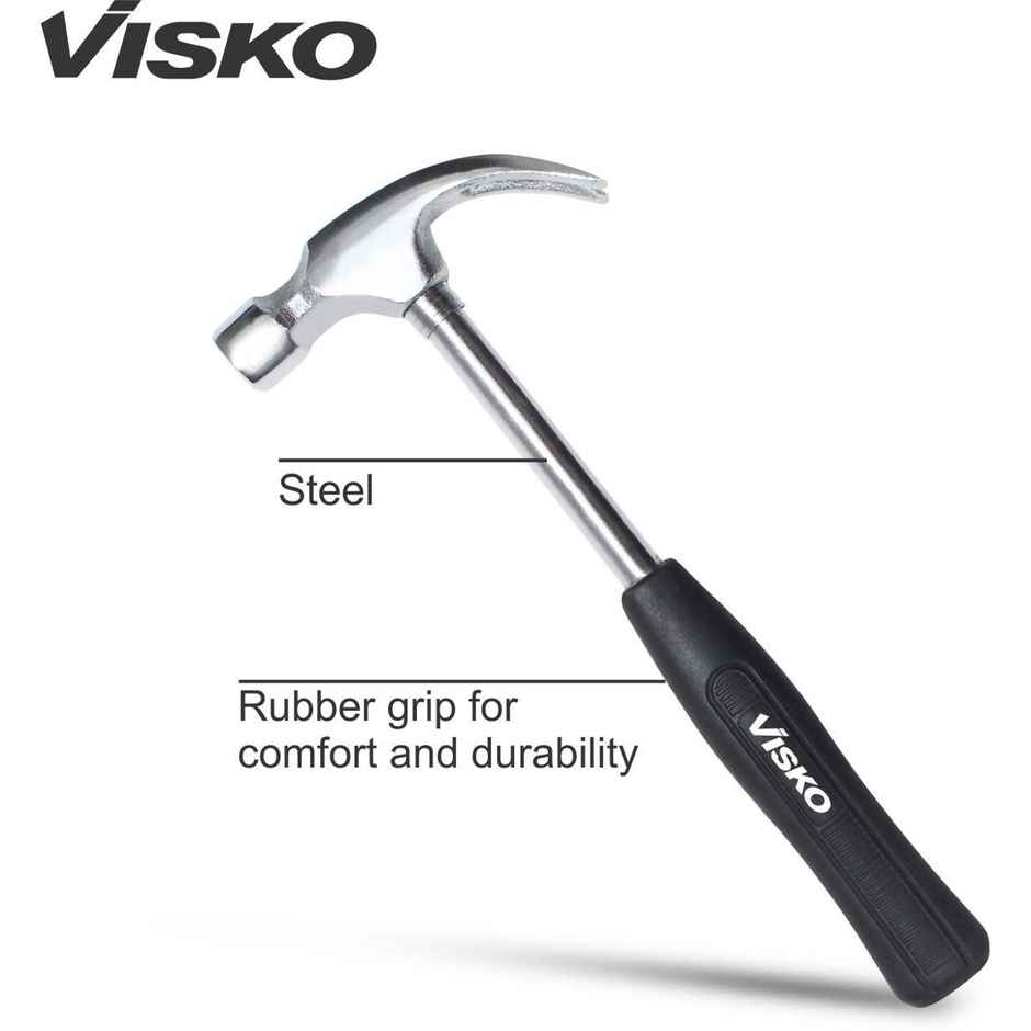 Visko Steel Shaft 12.7Cm Claw Hammer Curved Claw Hammer 0.6 Kg