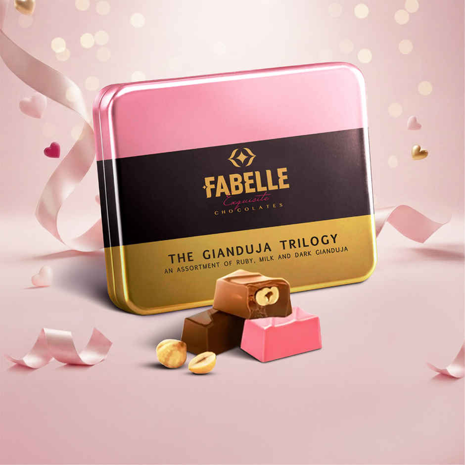 Fabelle Gianduja Trilogy- Assorted Luxury Handcrafted Chocolate Box Combo