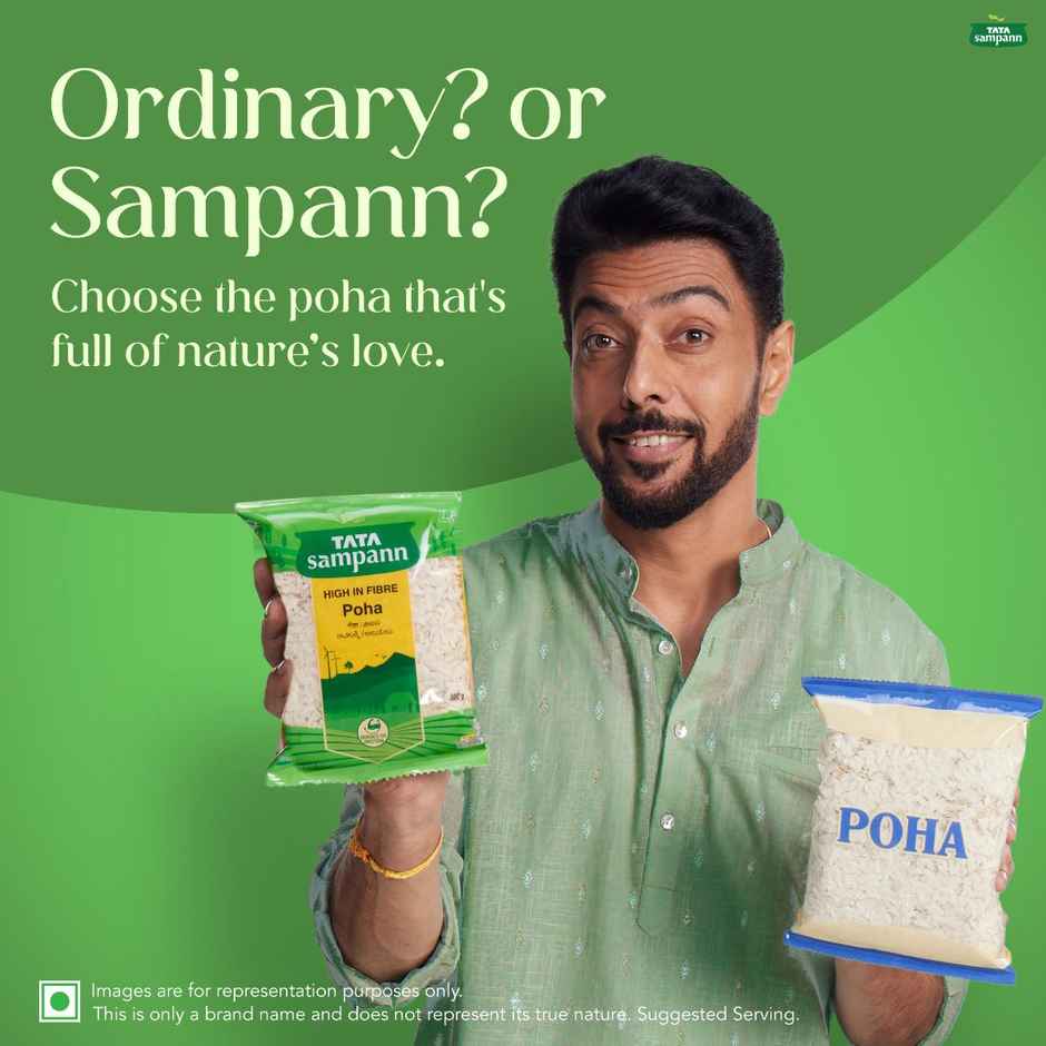 Tata Sampann, High in Fibre Poha(Thick)(500 gms) & Safe Harvest Groundnut(500 gms) Combo