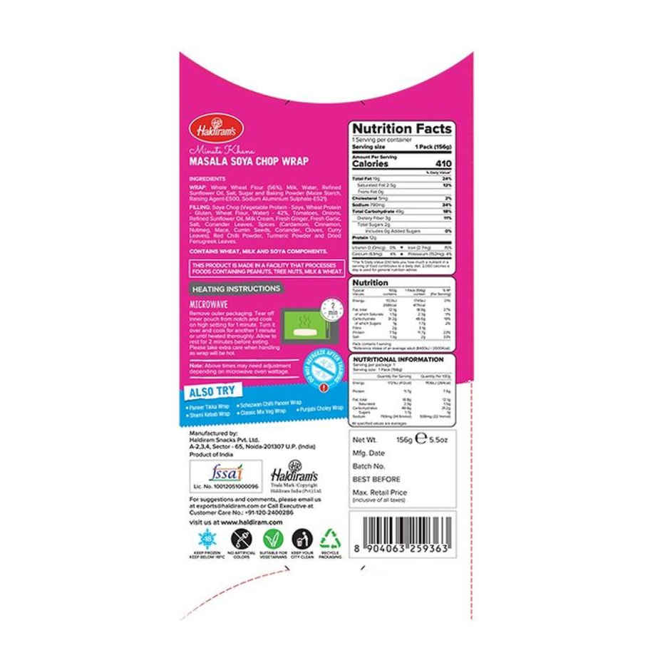 Haldirams Wraps Soya Chop - Minute Khana