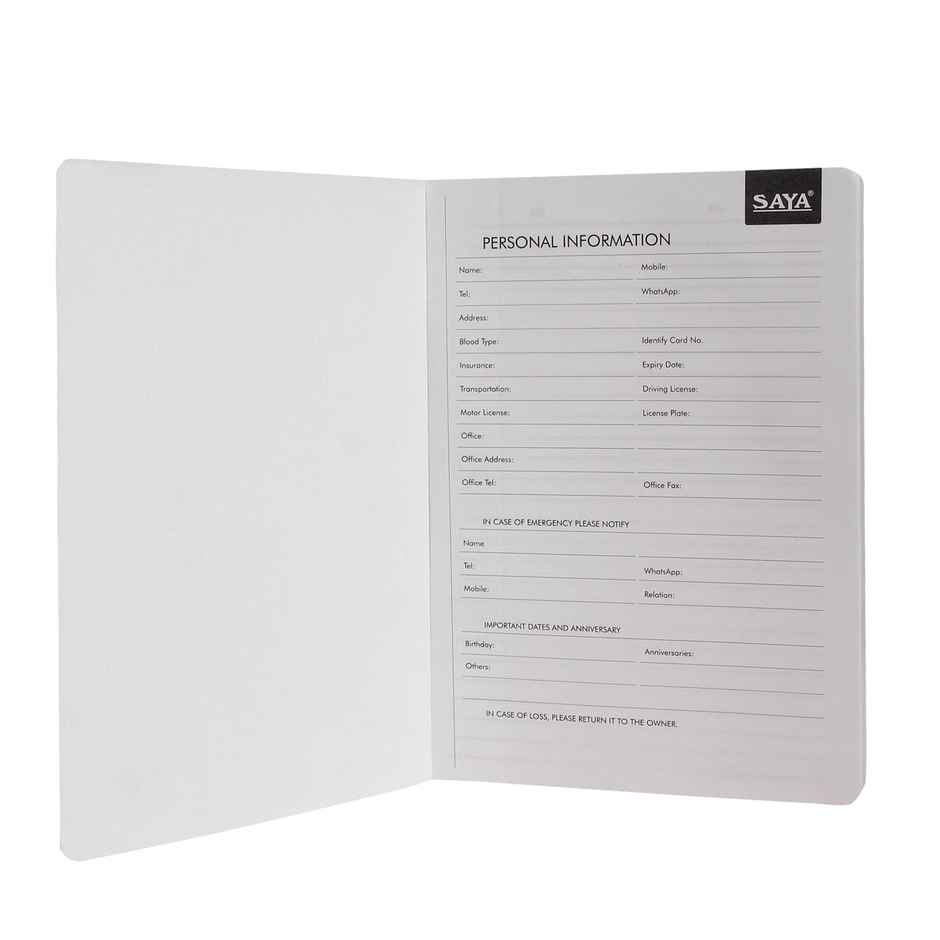 Saya Flexi A5 Notebook | Inside Pockets Bright Paper Ruled | 160 Pages | 14 x 10 cm | Assorted