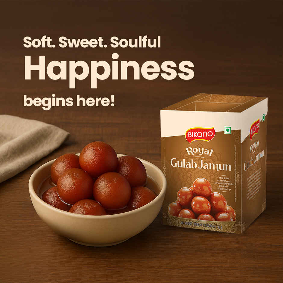 Bikano Royal Gulab Jamun | Soft & Juicy Indian Dessert | Traditional Sweet with Rich Flavor