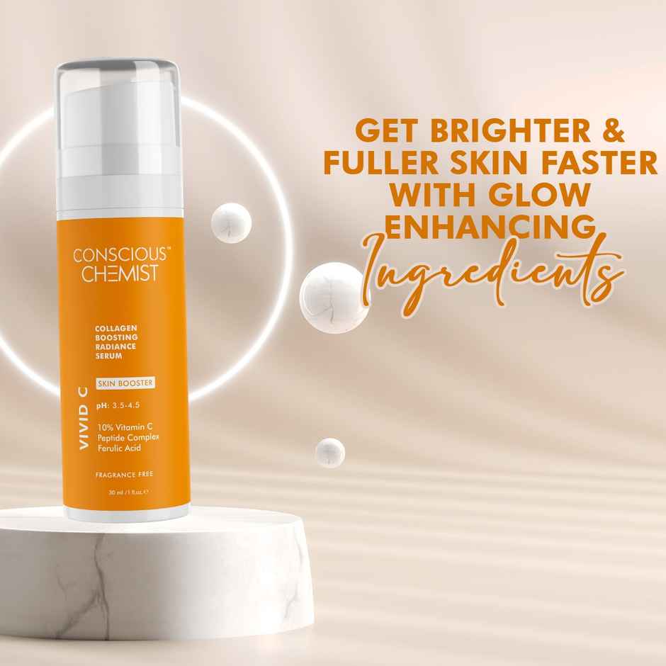 Conscious Chemist 10% Vitamin C Face Serum (Advanced) With Ferulic Acid For Glowing Skin