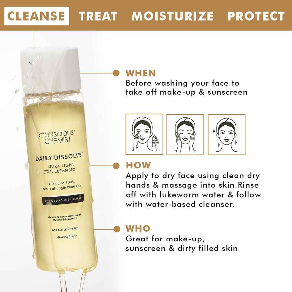 Conscious Chemist Daily Dissolve Ultra Light Makeup Removal Oil Cleanser