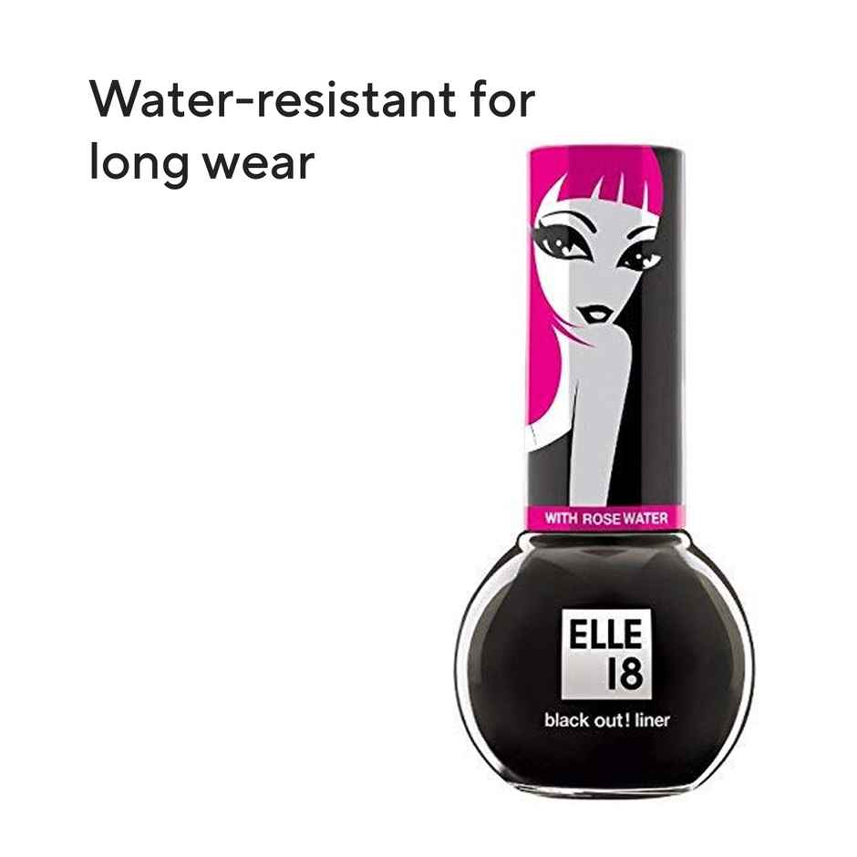 Elle 18 Water Resistant Black Out Eye Liner - Black