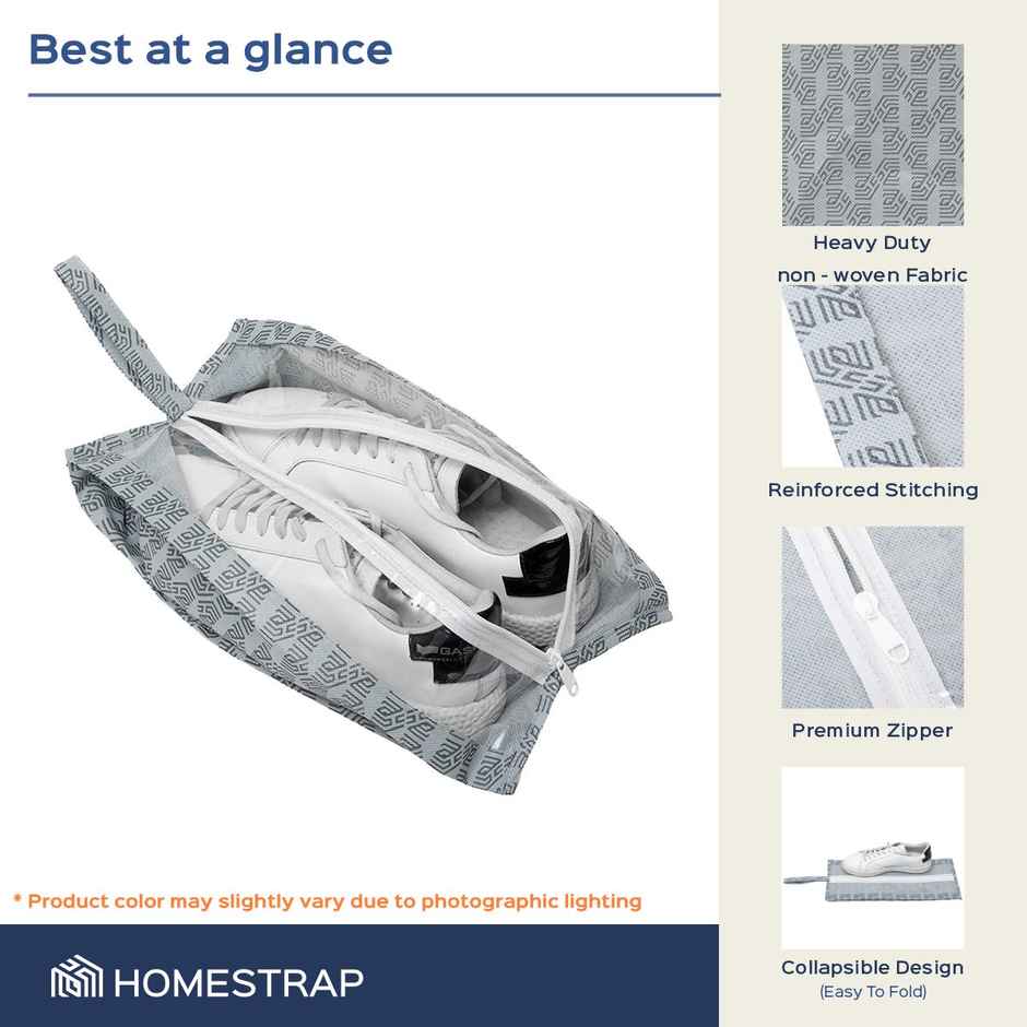 Homestrap Pack Of 4 Non-Woven Shoe Bag