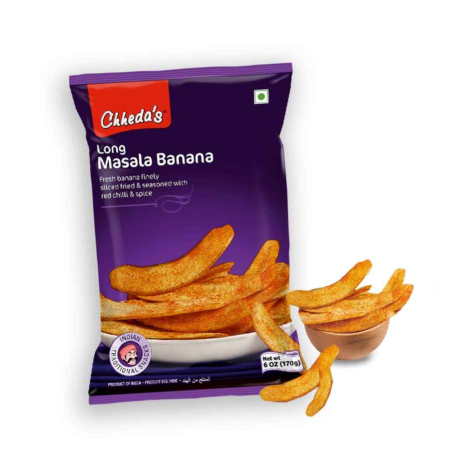 Chheda's Long Masala Banana Chips | Spicy & Crunchy