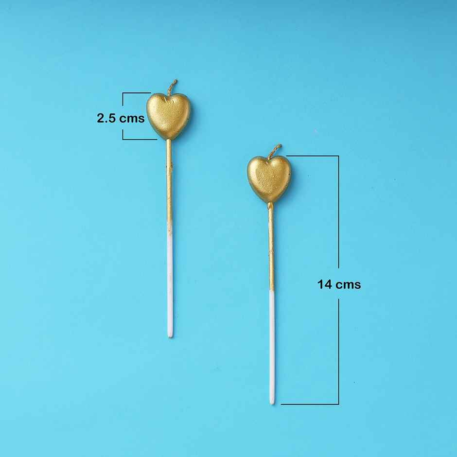 Heart Shape Stick Candles | Birthday Cake Decoration | Party Candles | Valentine | Propcon