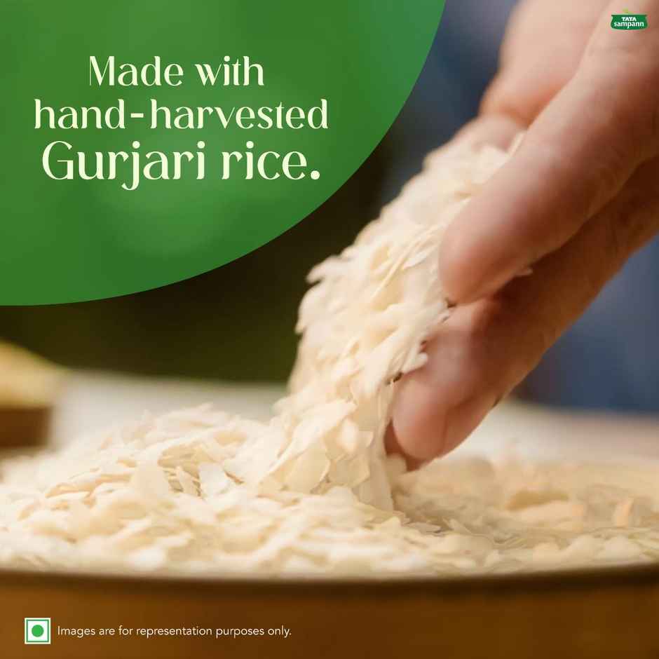 Tata Sampann, High in Fibre Poha(Thick)(500 gms) & Safe Harvest Groundnut(500 gms) Combo