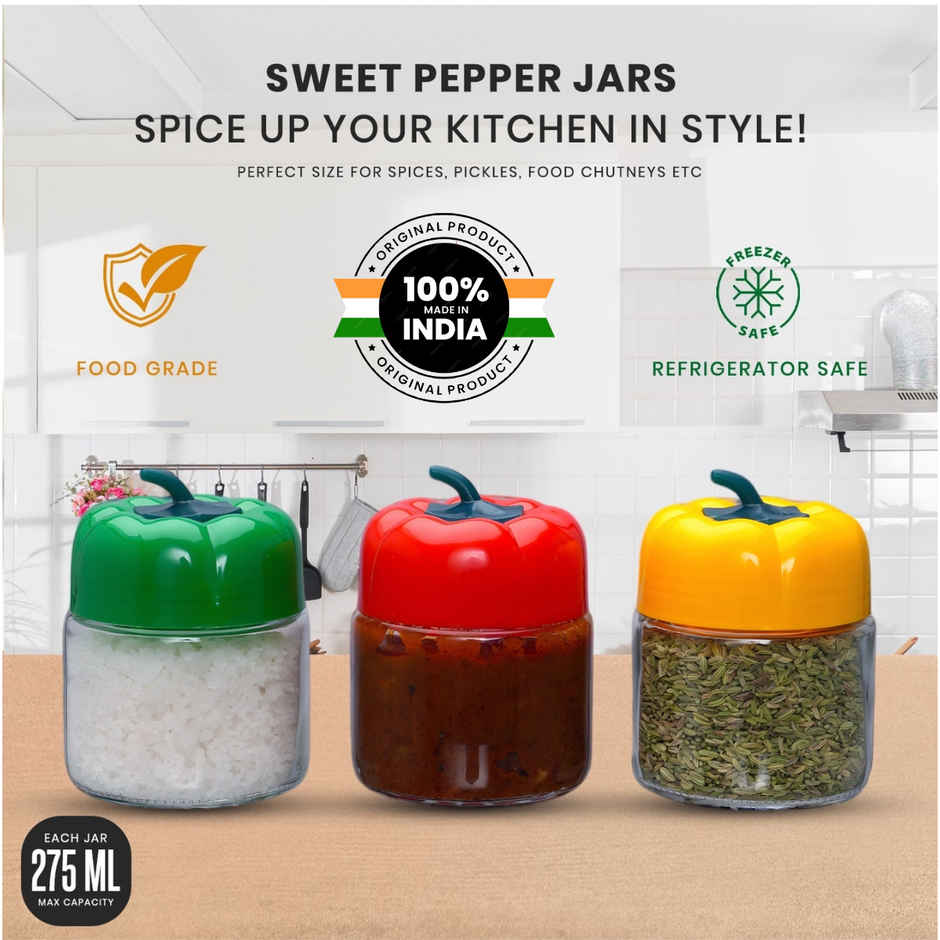 Yera 275 ml 3 pcs Jar Set - Sweet Pepper Jars