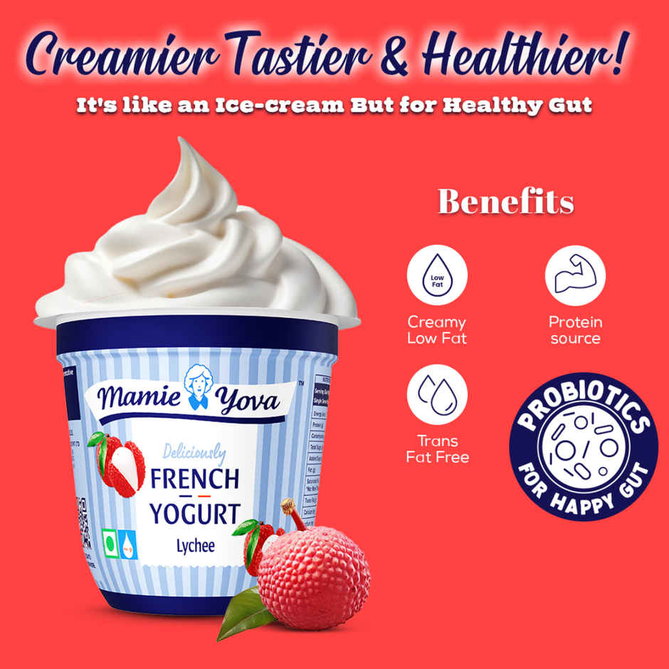 Mamie Yova Deliciously French Fruit Yogurt (Mango,Lycee, Blueberry) Combo