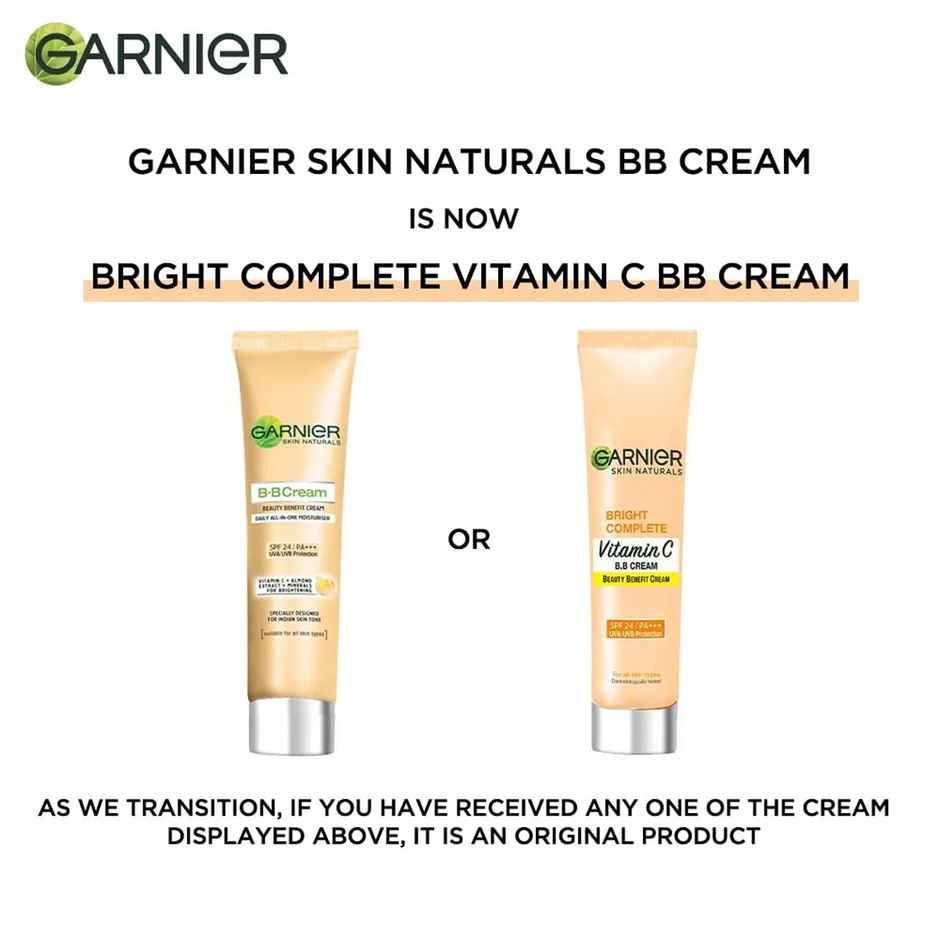 Garnier Skin Naturals, B.B. Cream, Moisturising & Brightening, Bright Complete Vitamin C