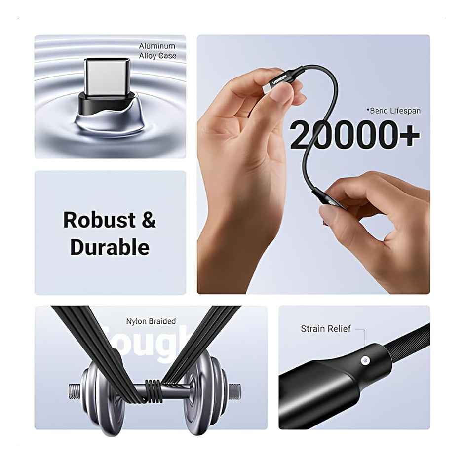 Ailkin Type-C to 3.5mm Audio Jack Connector|Adapter|DAC for Type-C Phones Headphones Converter|Grey