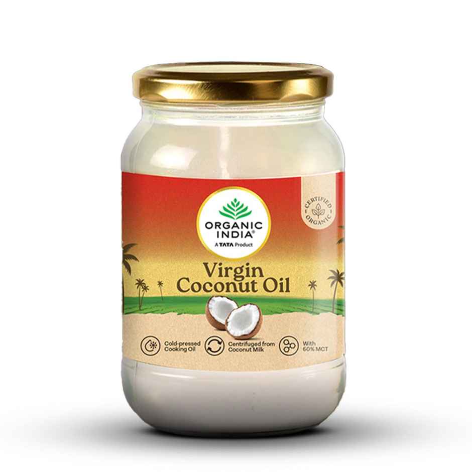 A TATA Product - Organic India Virgin Coconut Oil, Certified Organic, Lab Tested on 600+ Parameters