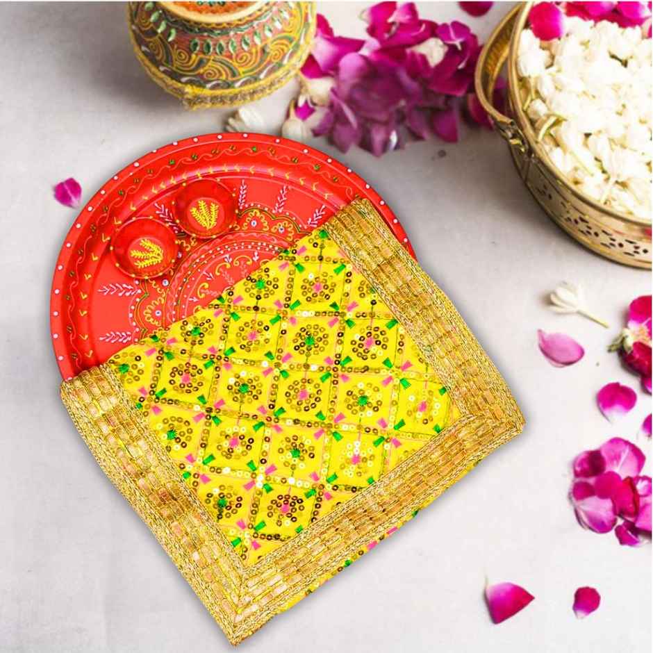 Mata Ki Chunri Floral | Yellow | 10 x 26 inch | Gullak