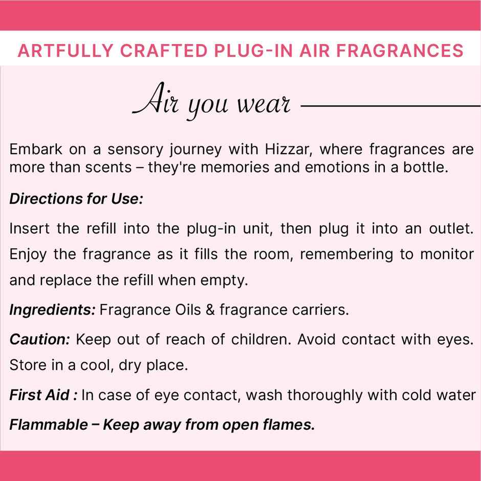 Hizzar Plug-In Diffuser Kit | Plug + 1 Refill -Mandarin Orchard