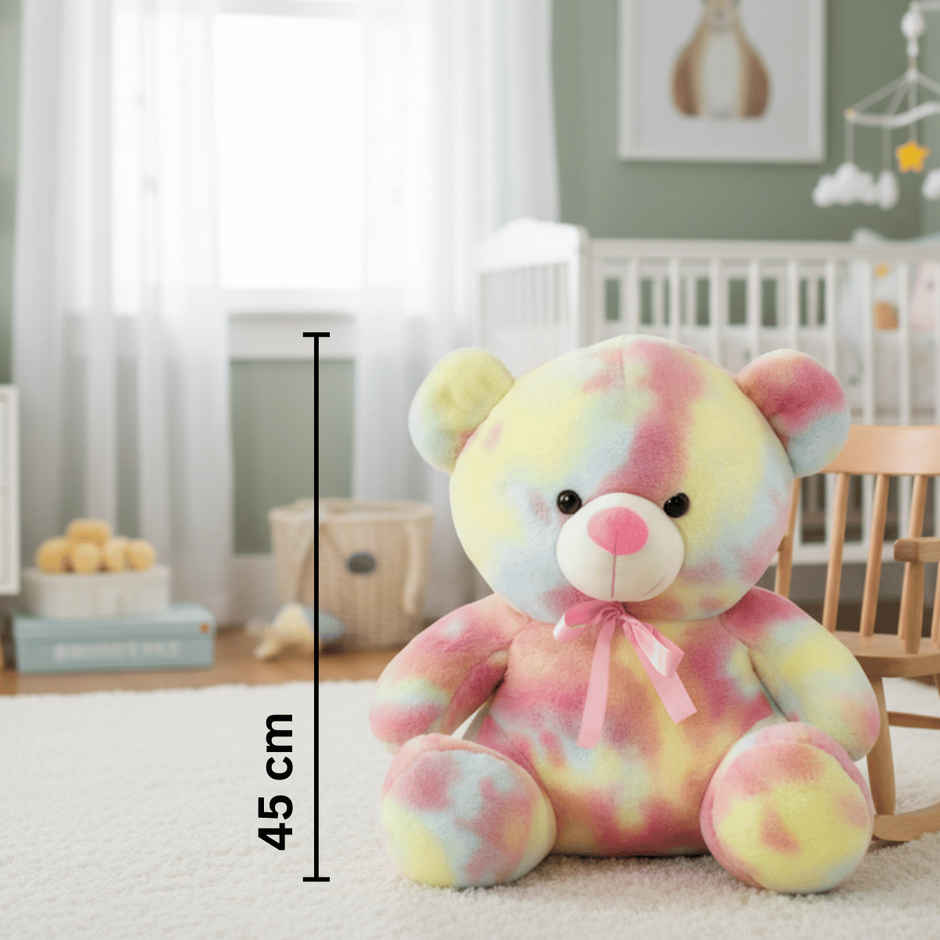 Toytales Teddy Bear 45cm | Multicolor Plush Soft Toy | Adorable Stuffed Toy | Gift For Kids. 45 cm