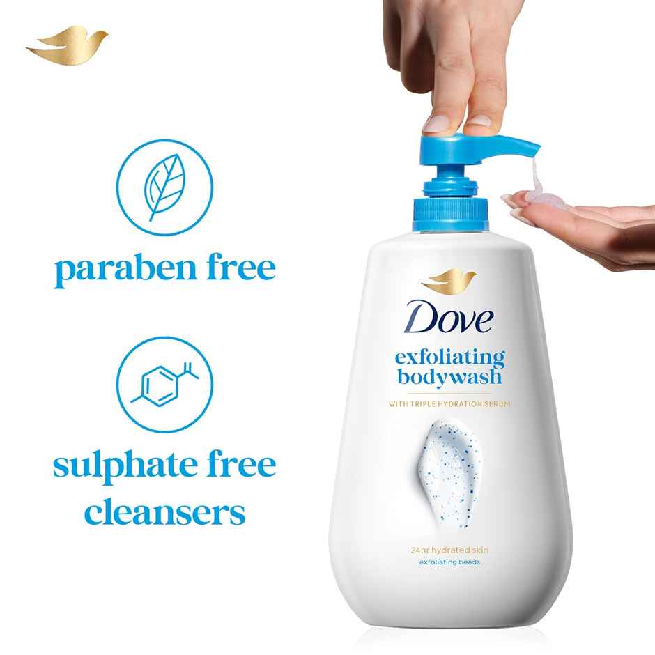Dove Gentle Exfoliating Beads Body Wash For Softer Smoother Skin