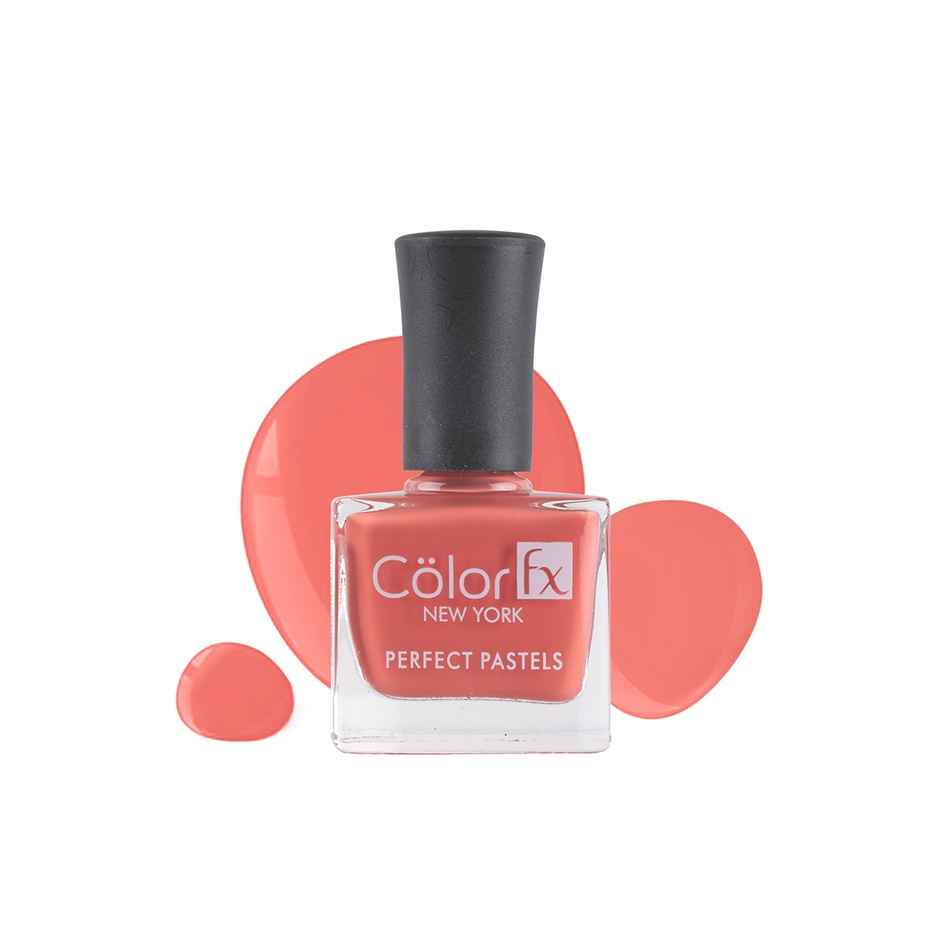 Color Fx Orange Pastel Glossy Nail Paint, Long Lasting Nail Polish 165