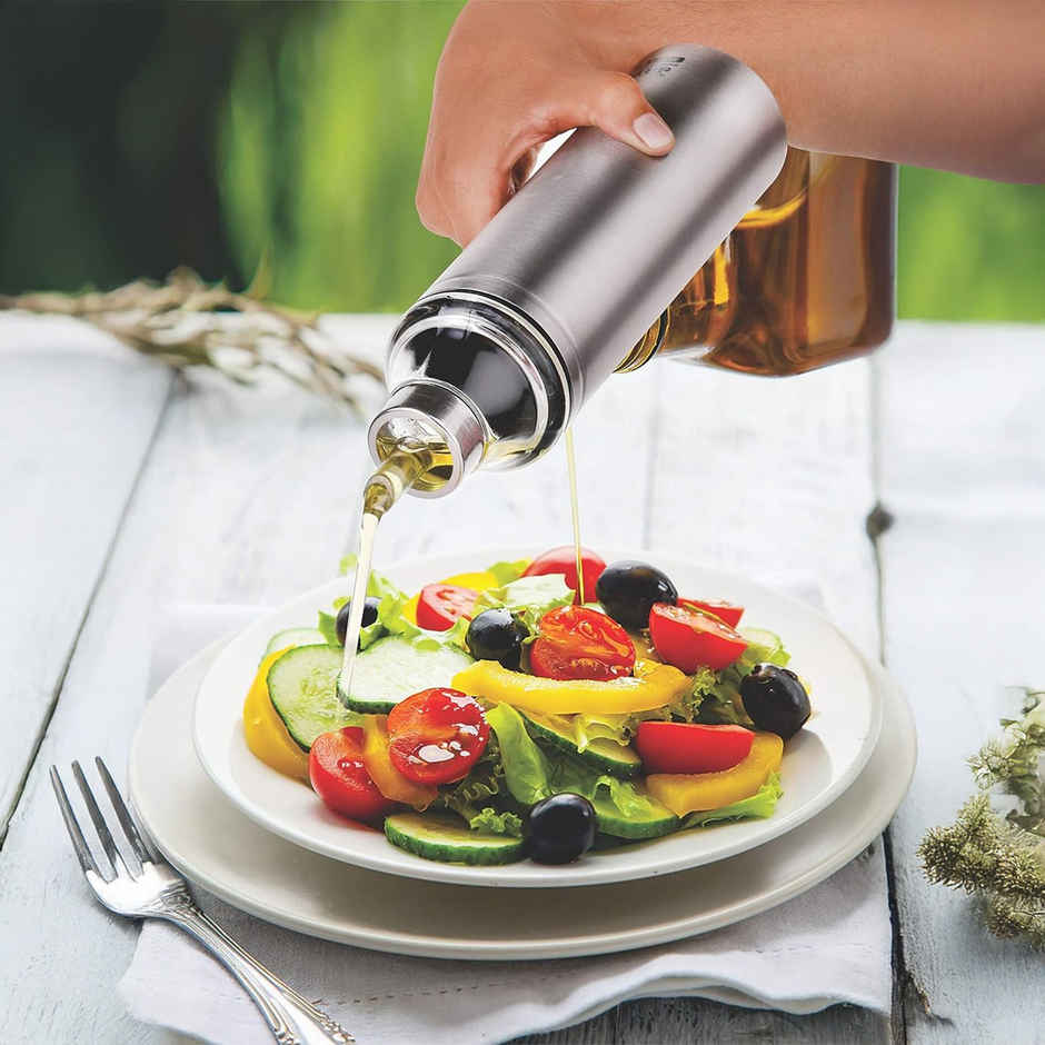 Crystal Stainless Steel Oil Pourer/ Dispenser 1000 ml