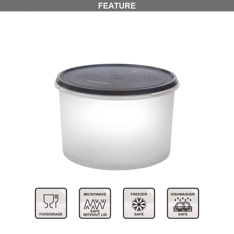 Joyo Fresherware Round Plastic Container | BPA Free | For Rice, Dal, Atta & Flour | Assorted