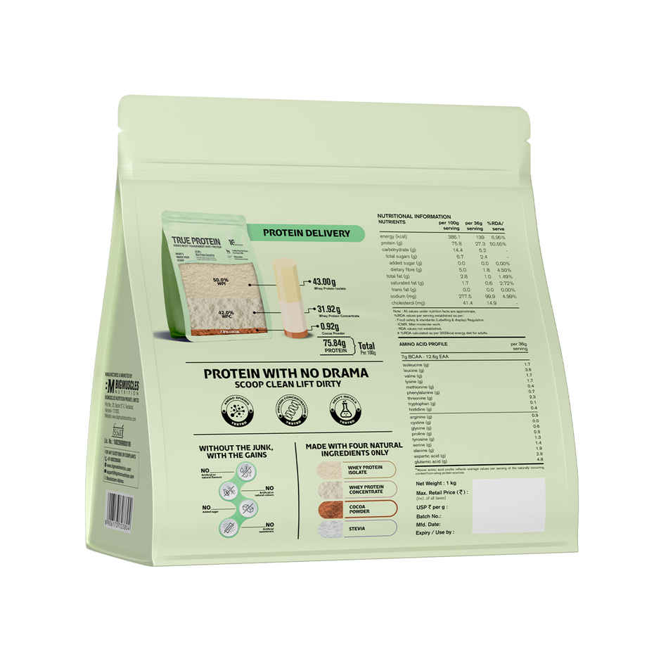 True Protein Made with Four Natural Ingredients Only | Natural Chocolate