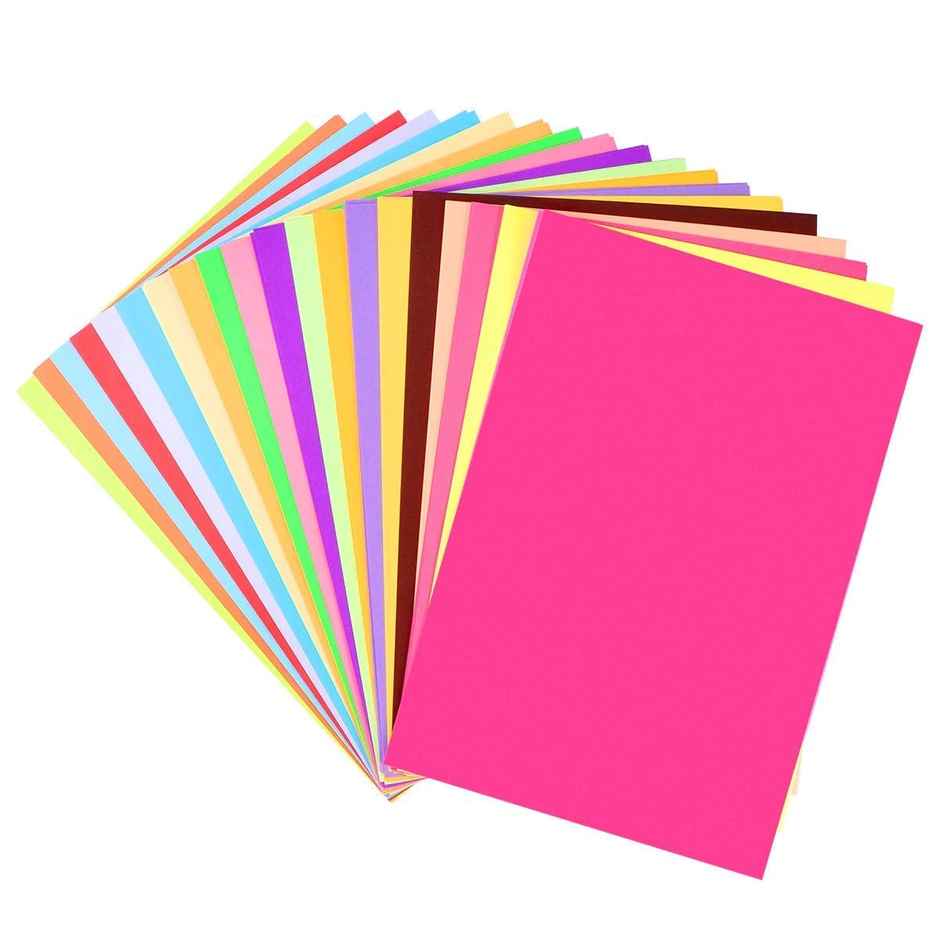 Chrome A4 Neon Bright Colour Paper 100 Sheets Of 10 Colour