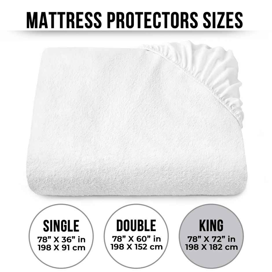 Story@Home Terry 100% Waterproof and Dustproof Premium King Size Mattress Protector | 78 x 60 inch