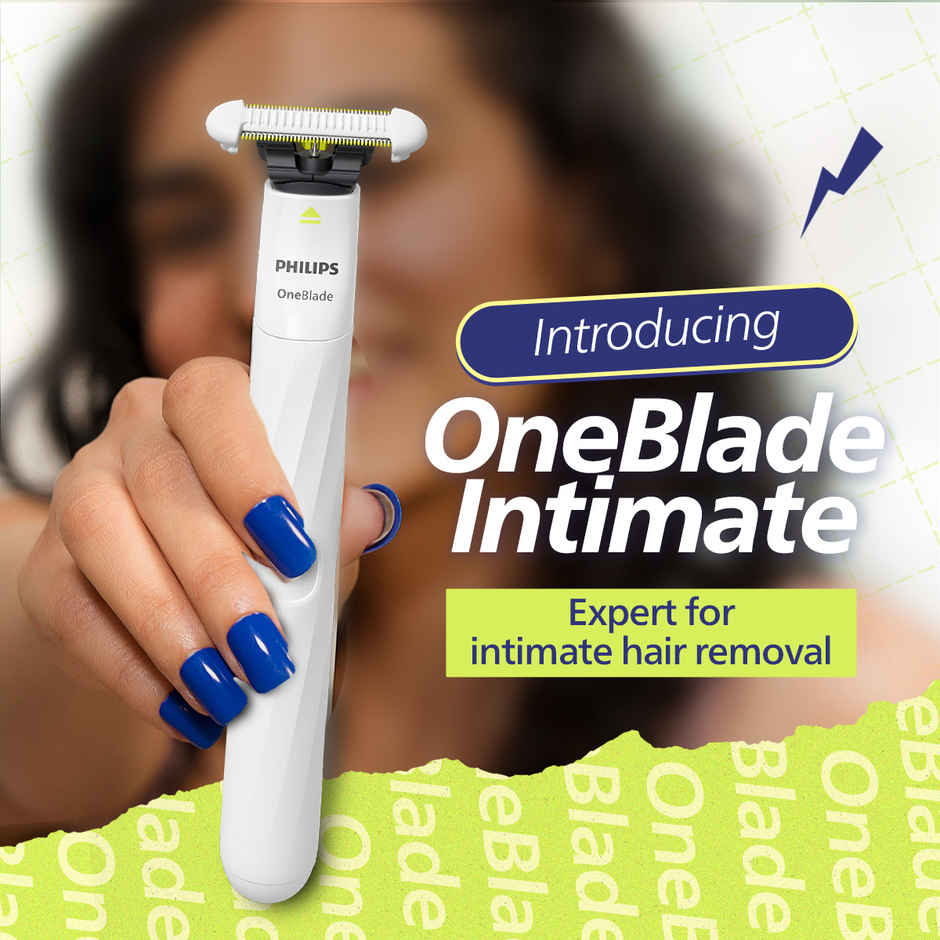 Philips OneBlade Intimate Trimmer & Razor for Men & Women | Gentle, No Irritation | QP1924-20