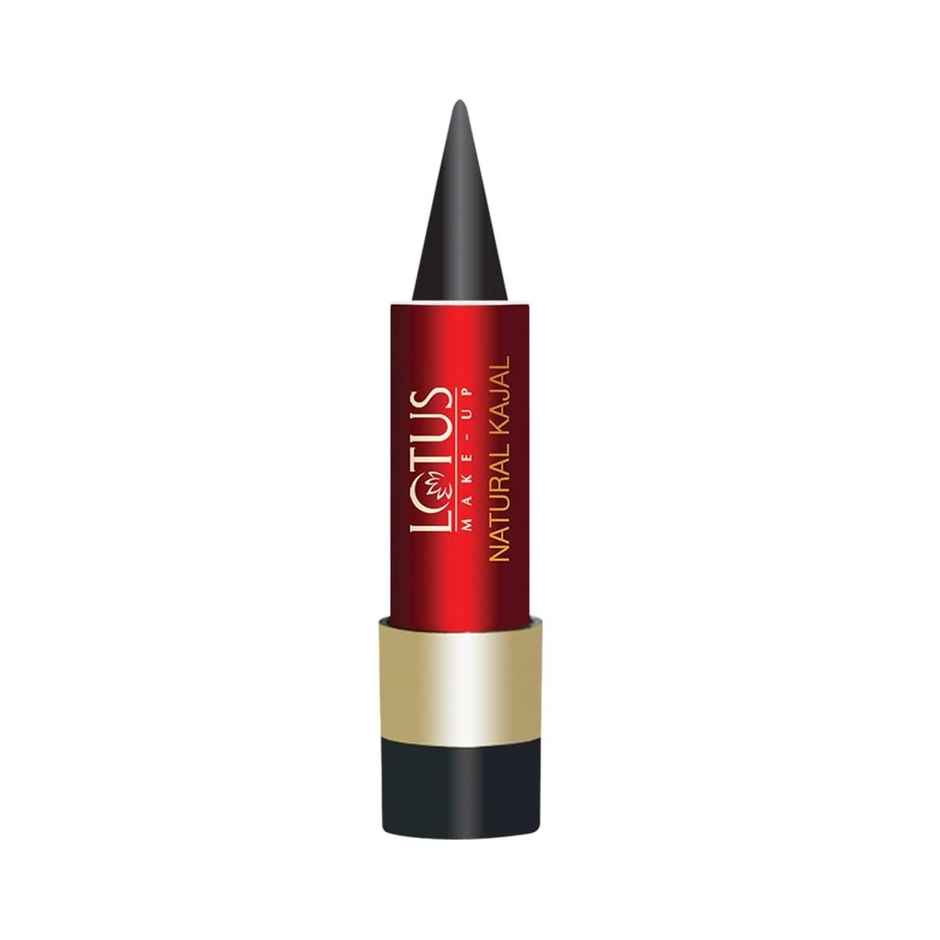 Lotus Make-Up Natural Kajal - Black Nk04 Almond Oil Smudge Proof 100% Natural Ingredients