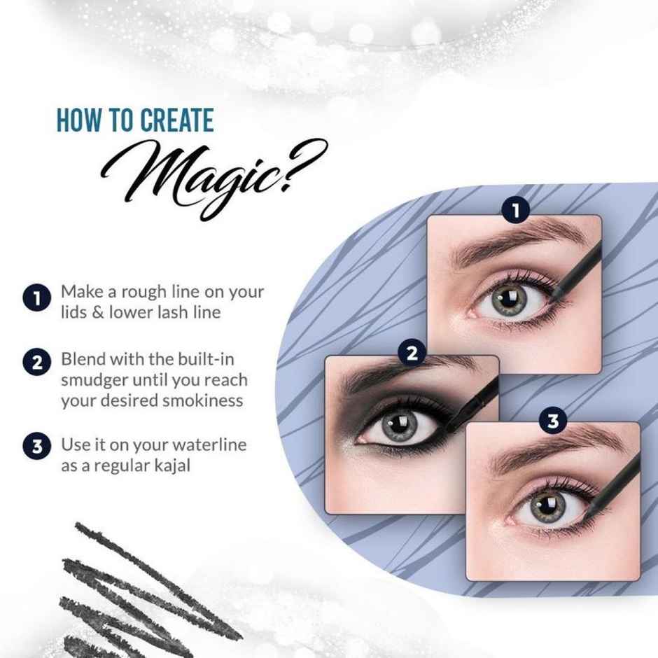 Colorbar Just Smoky Kajal Just Black - 001