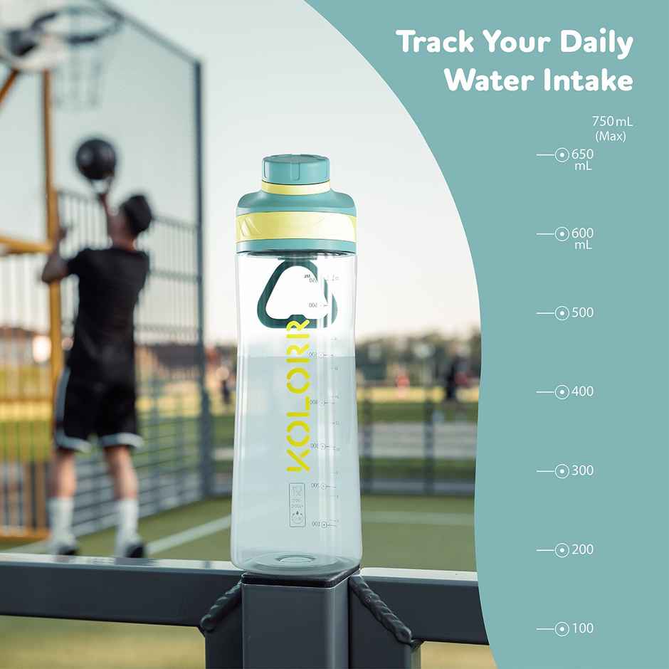 Kolorr Zest+ 750 ml Bottle | Yellow & Green | Ideal for Travel & Everyday Hydration